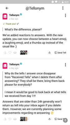 Tellonym android App screenshot 1